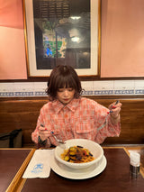 fringe checked shirt