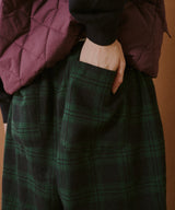 ストレートチェックパンツ