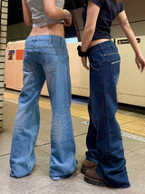 STUDS FLARE DENIM