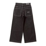 BU STRIPE BAGGY DENIM PANTS
