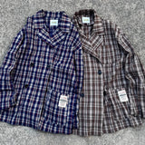 チェック柄のテーラードジャケット