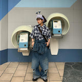 fringe checked shirt