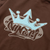 國王徽標拉鍊連帽衫