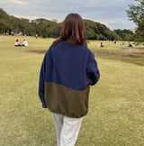 crazy color fleece half zip