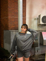 glitter crew sweat shirt