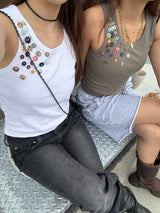 BUTTON TANK TOP