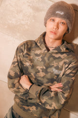 Universal logo lamé worm hoodie