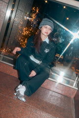 Gradation butterfly logo sweat