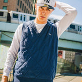 縫jacquard針織背心