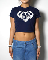 HEART LOGO APPLIQUÉ CROPPED TEE