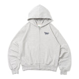 over dye universal logo zip hoodie