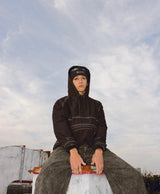 quilting stitch half zip anorak