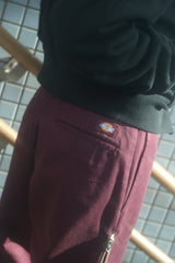 HTH×Dickies Side zip wide pants