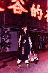 OG Logo Glitter Half Zip Hoodie