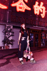 OG Logo Glitter Half Zip Hoodie