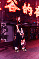 OG Logo Glitter Half Zip Hoodie