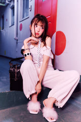 OG Logo Off Shoulder Glitter Tee