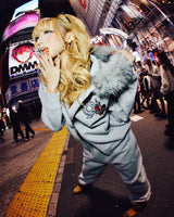 ×Ed Hardy 90 Logo Fur Zip Hoodie