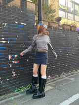 All over pattern long tee