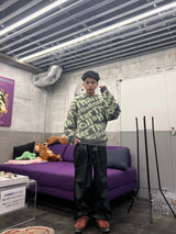 徽標蓬鬆的針織