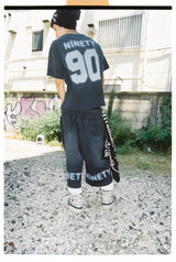 NINETY Faded Layered Shorts