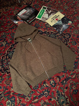 ballsy knit double zip hoodie