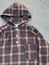 wool like check hood