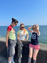 numbering raglan tee