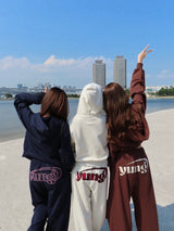 Assorted patterns yung logo buggy sweat pants