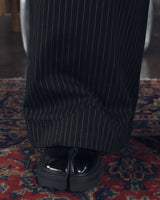 웨스턴 배기 스트라이프 슬랙스