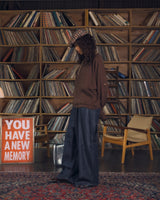 Overdyed wide baggy rayon summer denim