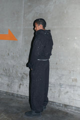 rhinestone curve sweat pants