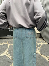 Cargo Denim Skirt