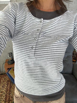 Layered border long tee