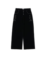 Classic studs suede pants