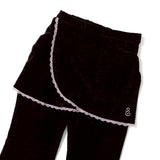 Velvet Layered Skirt Pants