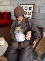 WB loose check shirt