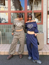 H HEART LOGO 露肩套装