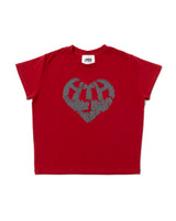 HEART LOGO APPLIQUÉ CROPPED TEE