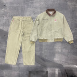 N logo vintage work jacket