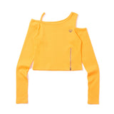 rib shoulder long tee