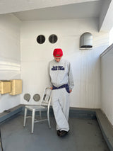 Check pattern sweat pants