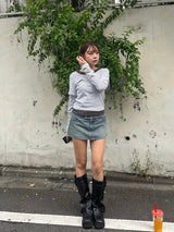 Layered border long tee