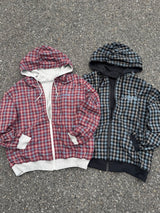 check reversible zip parker