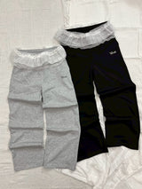Lace sweat pants 【yung】