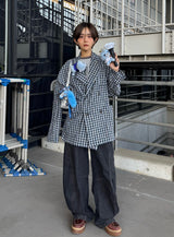 Check tailored ss jacket