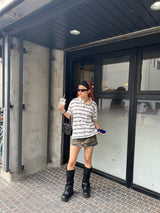 All over pattern polo shirt