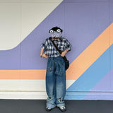 fringe checked shirt