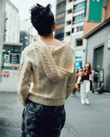 【HIROKI TSUZUKI】COTTON KNIT ZIP HOODIE