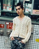 【HIROKI TSUZUKI】COTTON KNIT ZIP HOODIE